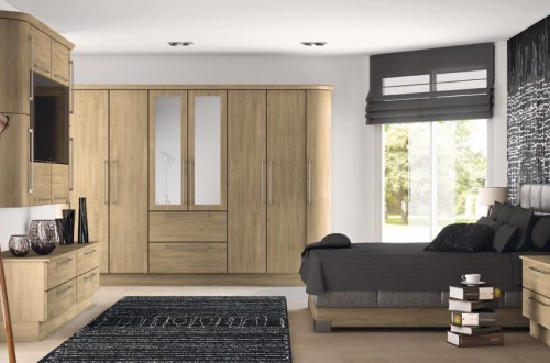 Modern oak fitted bedroom